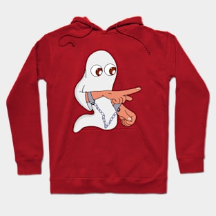 Chained ghost pointing forward Hoodie